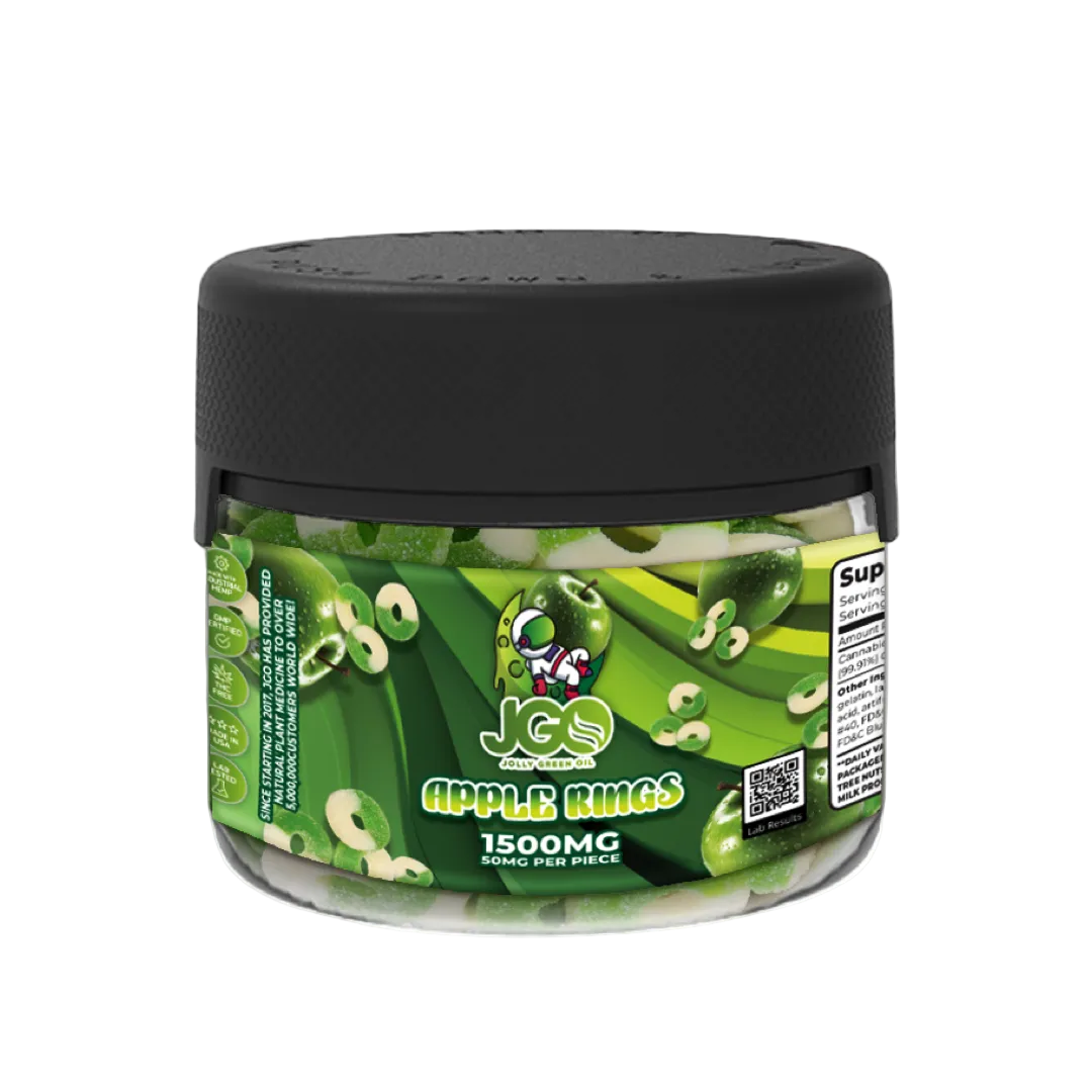 JGO Apple Rings Hemp Gummies – 1500mg (50mg Each) 30ct